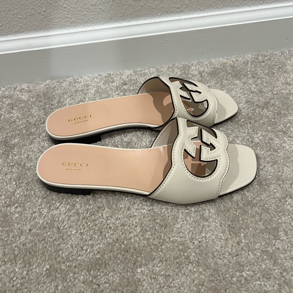 Women's slide sandal with Interlocking G Size 39.5 - Picture 4 of 5